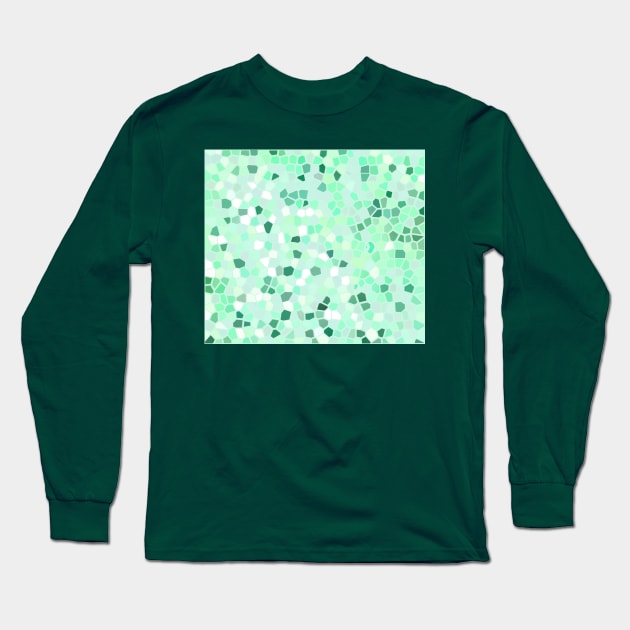 Mint Mosaic Long Sleeve T-Shirt by Klssaginaw